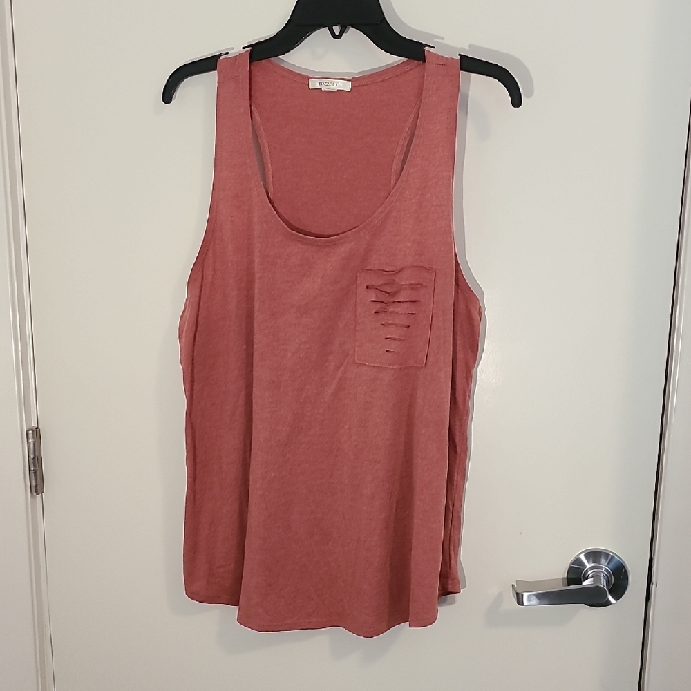 Bozzolo Brand Women's Red Sleeveless Tank Top Size XL/2X Pre-Owned Summer Casual